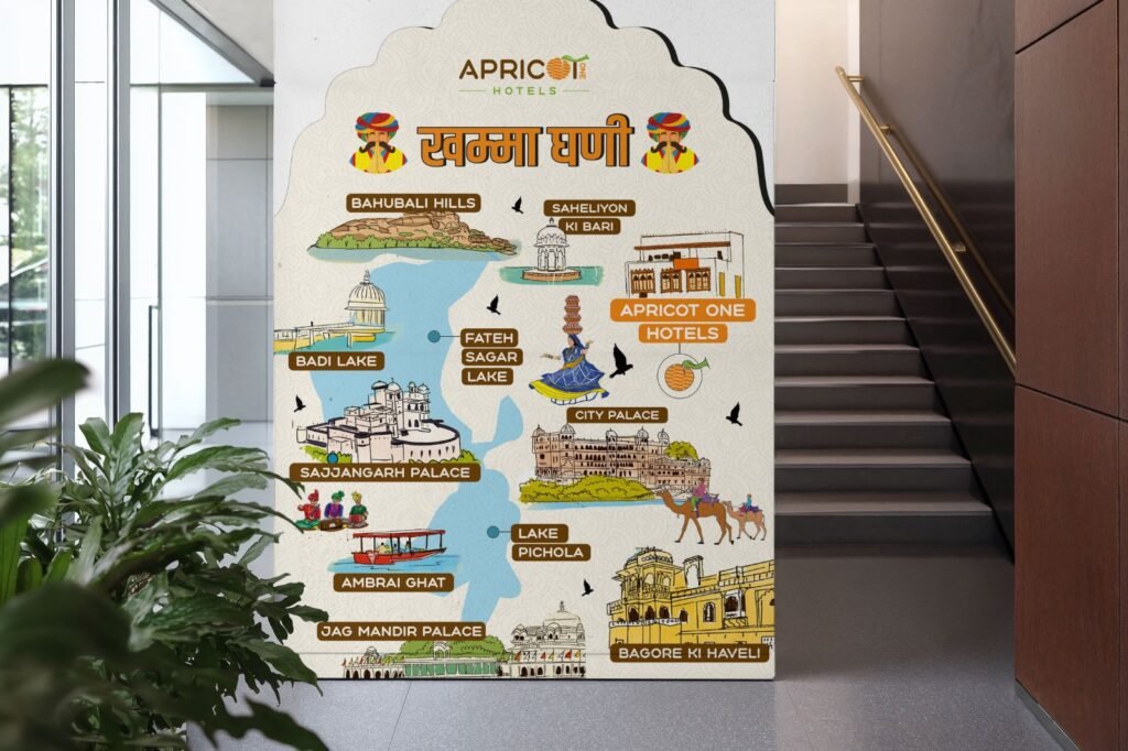 Hotel Apricot One Udaipur by StayPe
5/B, Saheli Marg, New Fatehpura, UIT Circle, Udaipur – Rajasthan 313001
📞 +91 70969 15551